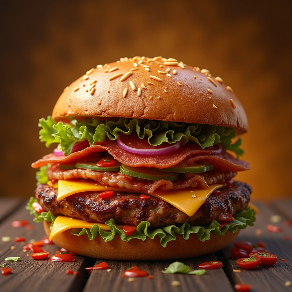 Juicy Xis Sandwich in a Mystical Realm