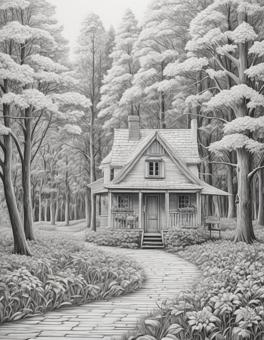 Colorful Pencil Drawing with Contrasting Shades