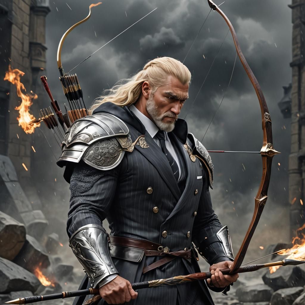 French Businessman as Odin, Heroic Archer
