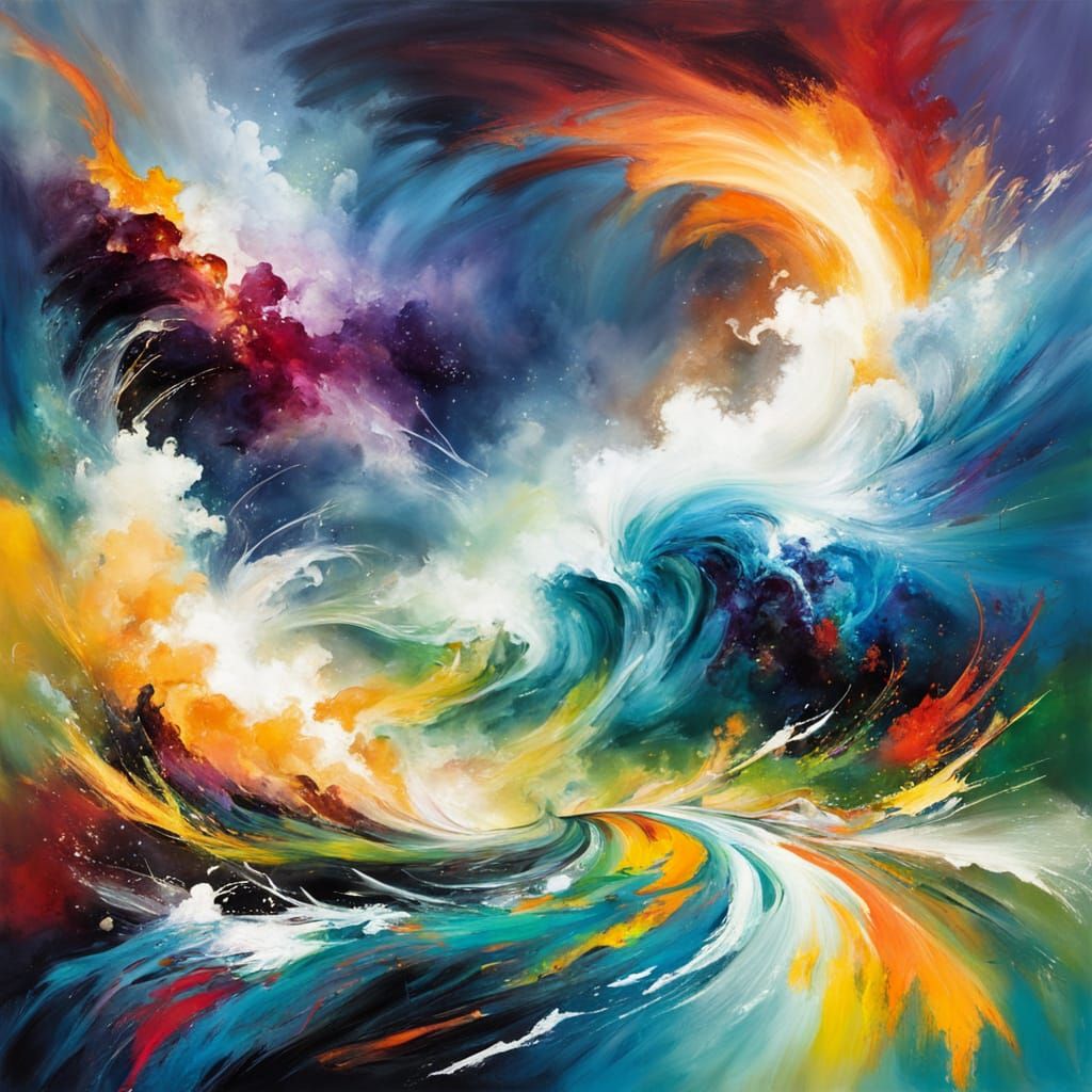 Vivid Dreamstorm in Bold Brushstrokes