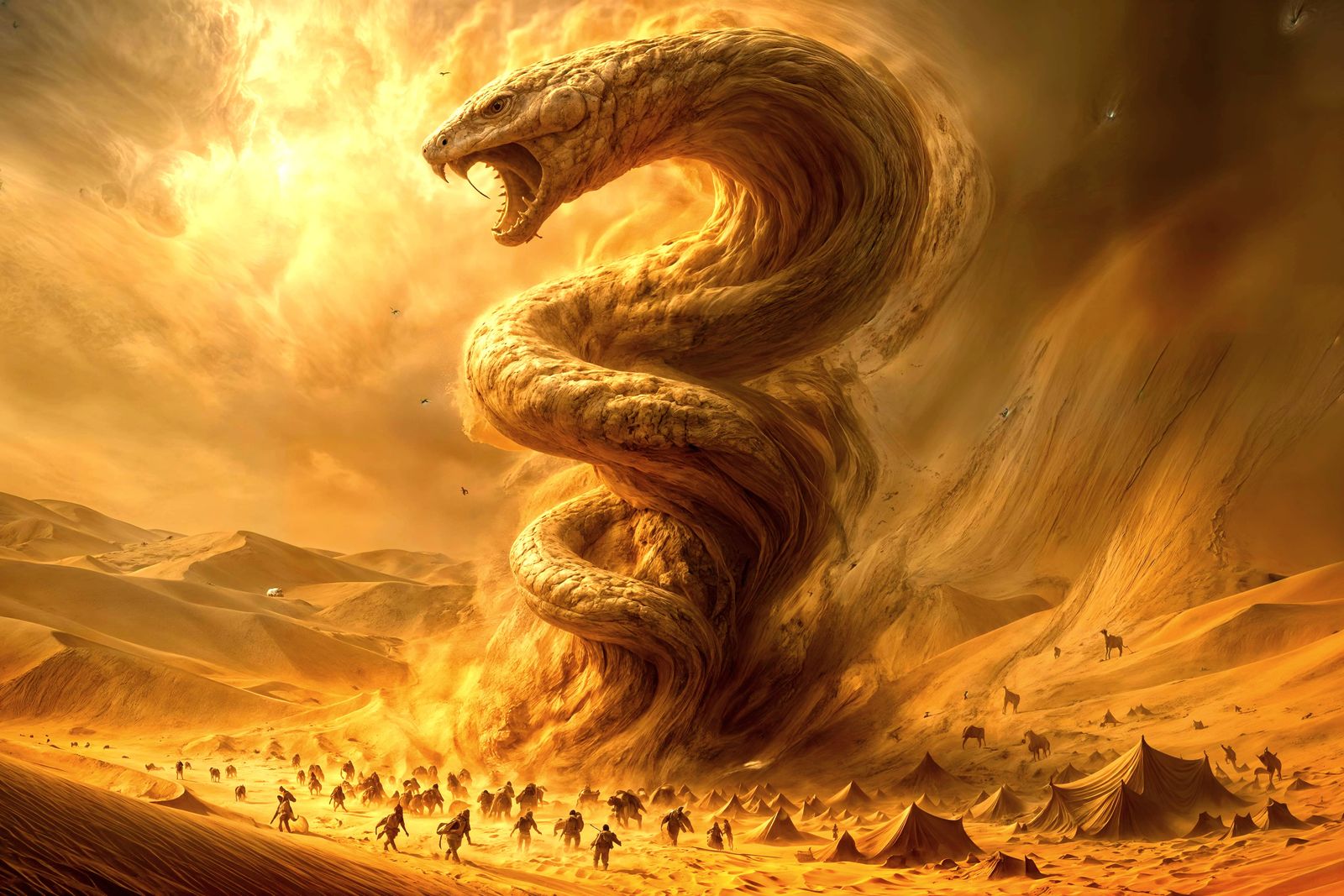 Colossal Sand Snake Rises as Photorealistic CGI