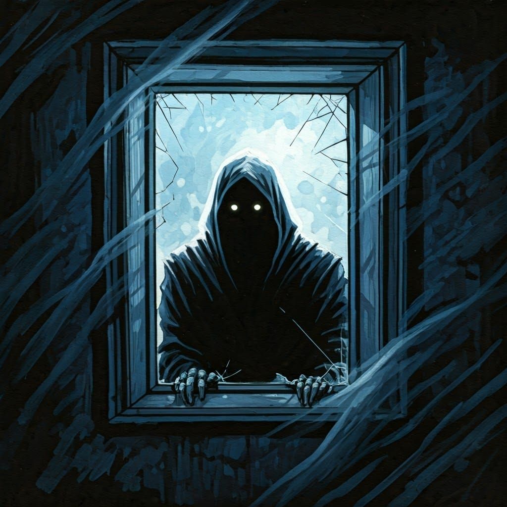 Mysterious Figure Lurking in the Shadows of a Dark Night