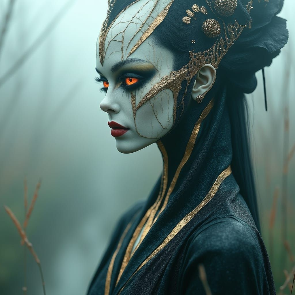 Dark & Macabre Beautiful Ancient Goddess