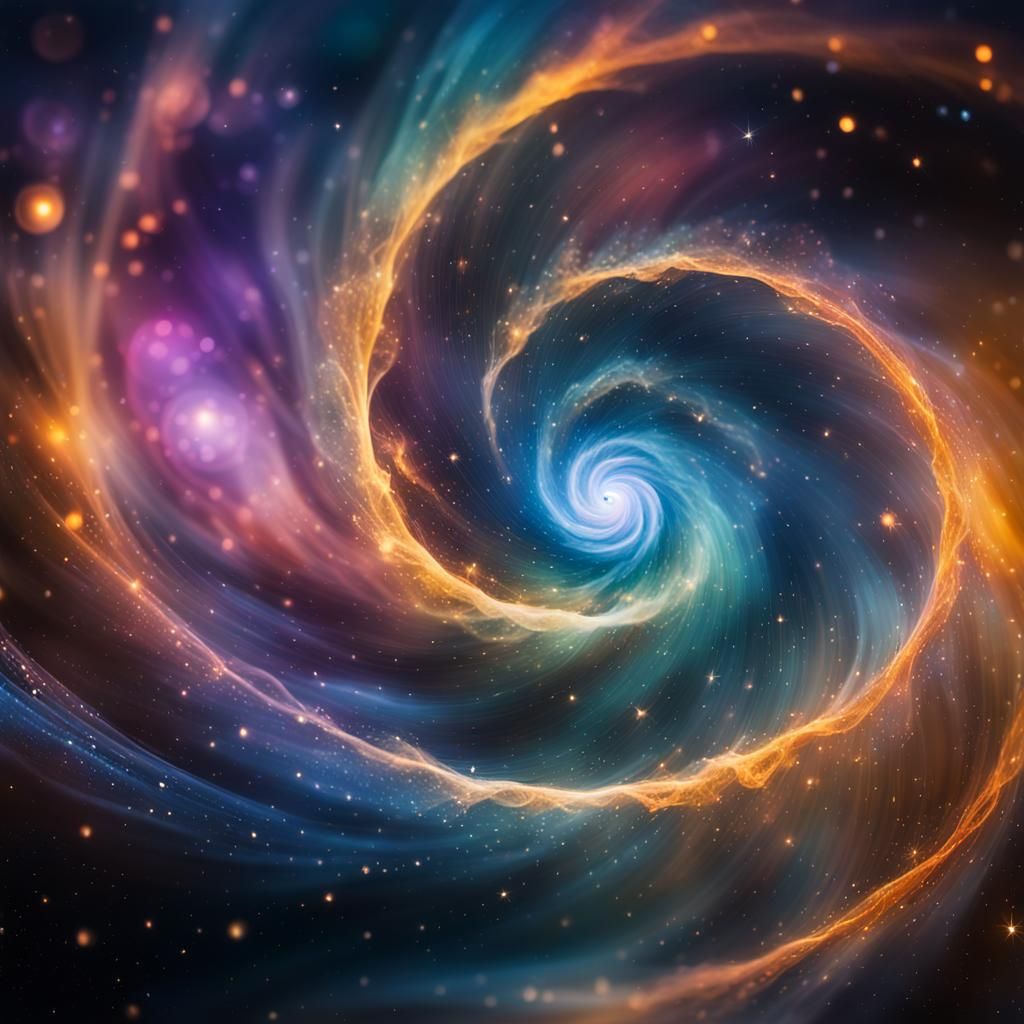 Cosmic Macro Photography: Swirling Matter and Antimatter