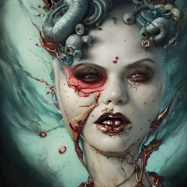 Decadent Bulma in Sinister, Hyperdetailed Style