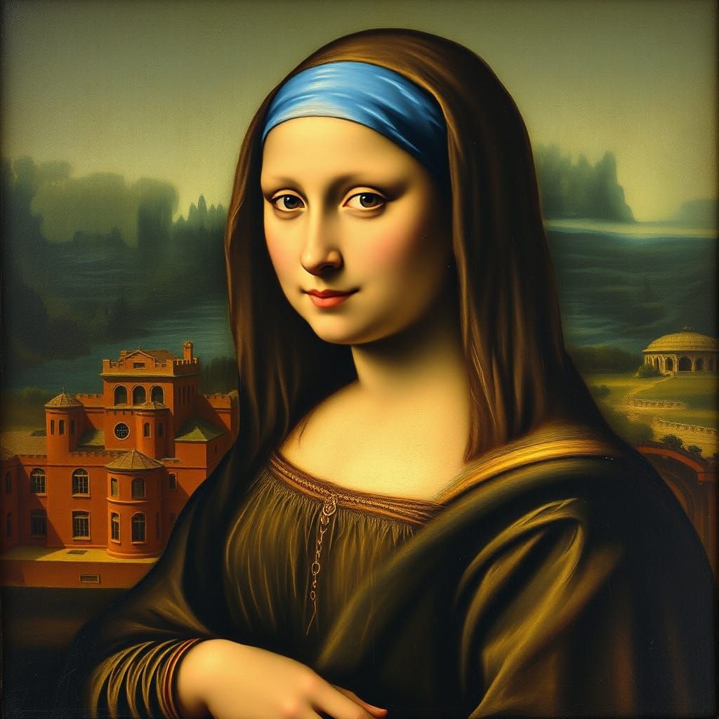 Mona Lisa in Whistler's Mother Style