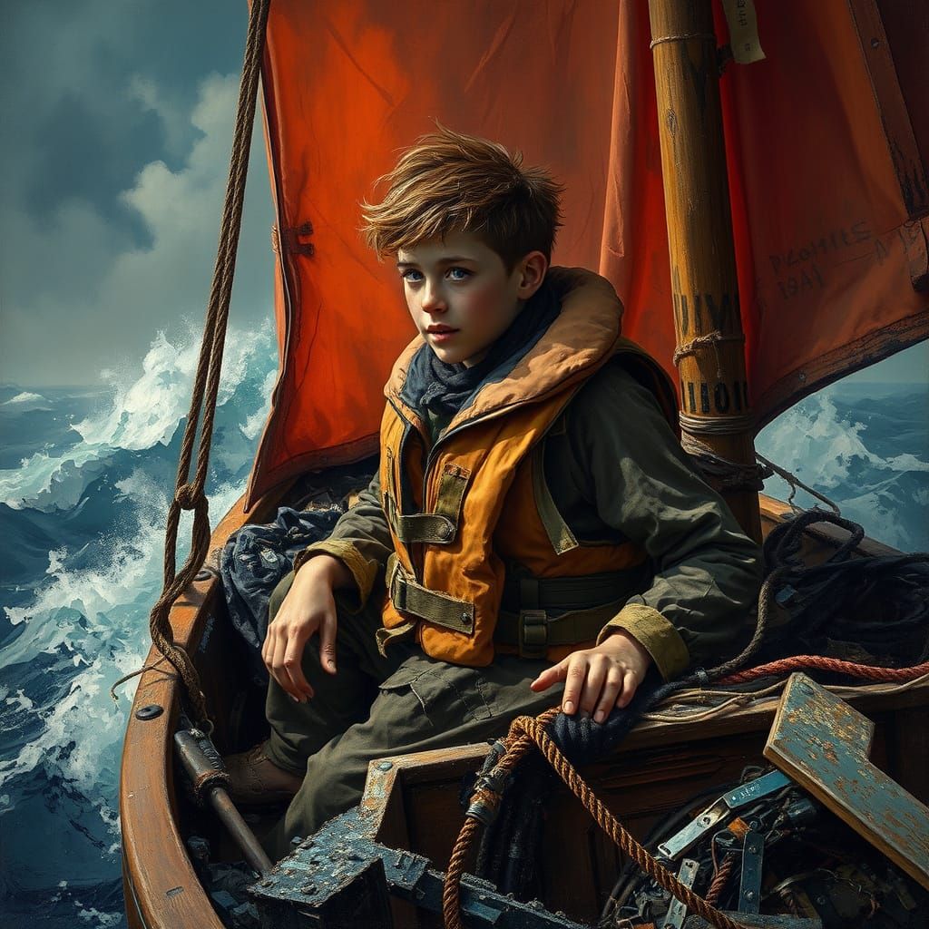 Castaway Adrift: A Cinematic Seascape