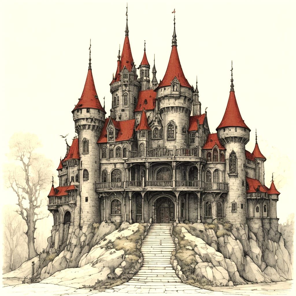 Sinister Castle in a Whimsical Style