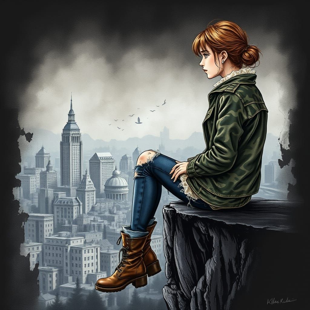 posing pensively amidst a lavish