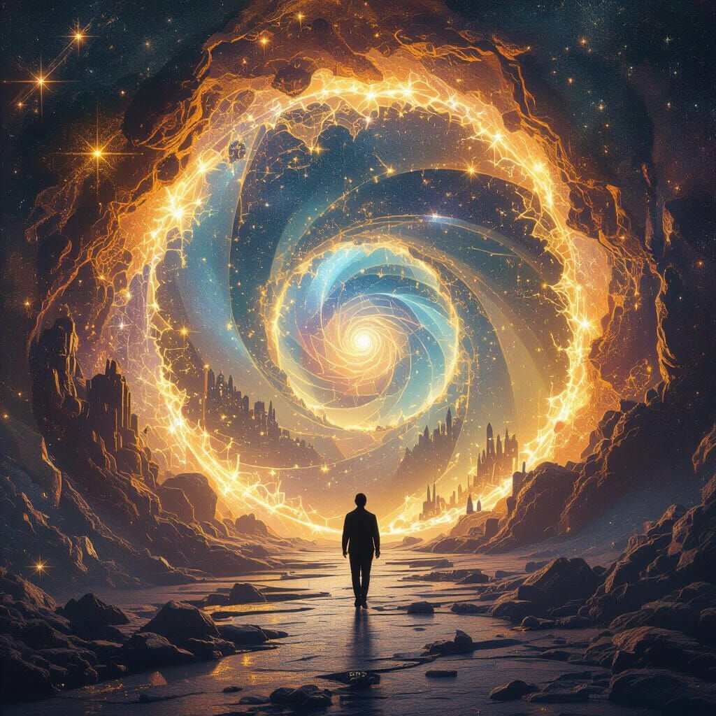 Massive Star Portal Illusion, Fantasy Concept Art