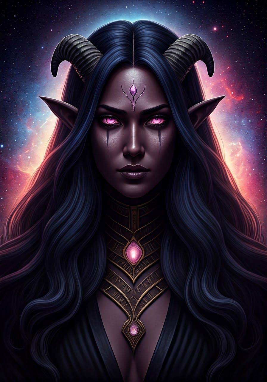 Cosmic Tiefling Sorceress