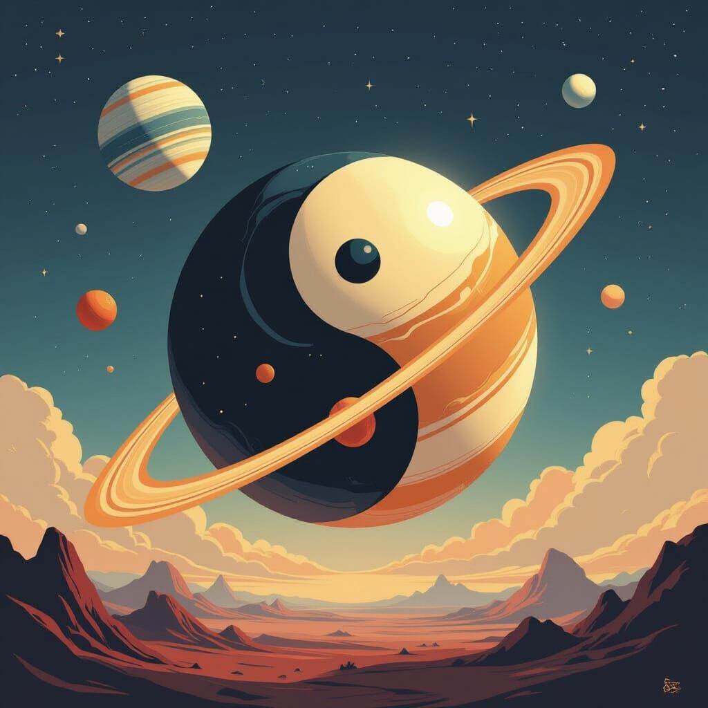Yin and Yang Planets in Stylized Solar System