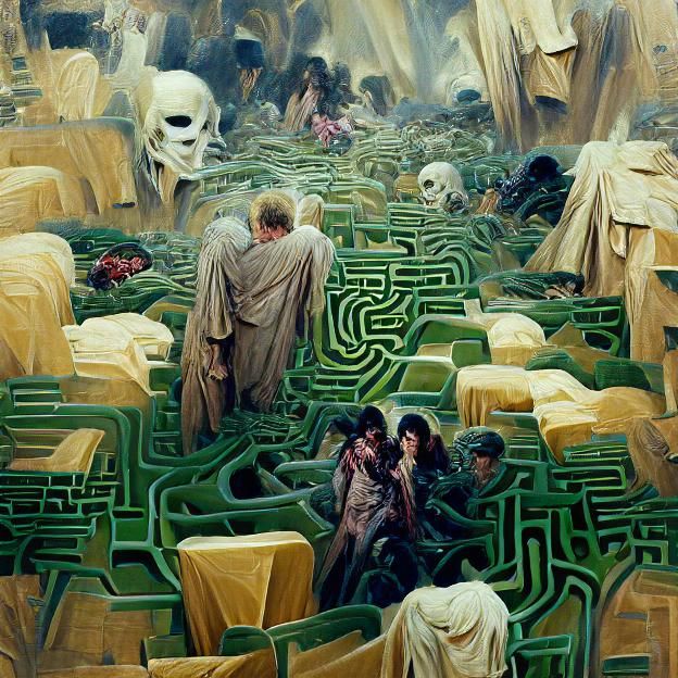 Maze of Death in Dinotopia Style