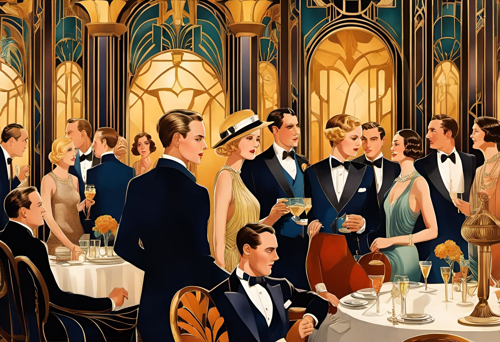 *Art Nouveau~1930's inspired Restaurant on New Year's Eve!