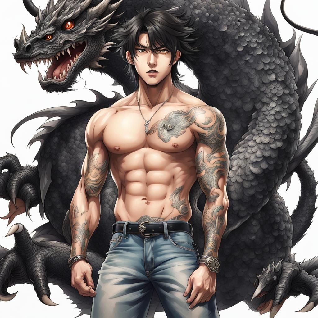 Japanese Idols with Dragon Tattoos