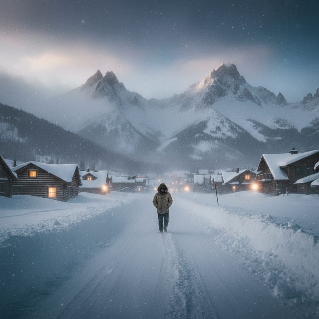 Dramatic Colorado Blizzard Scene