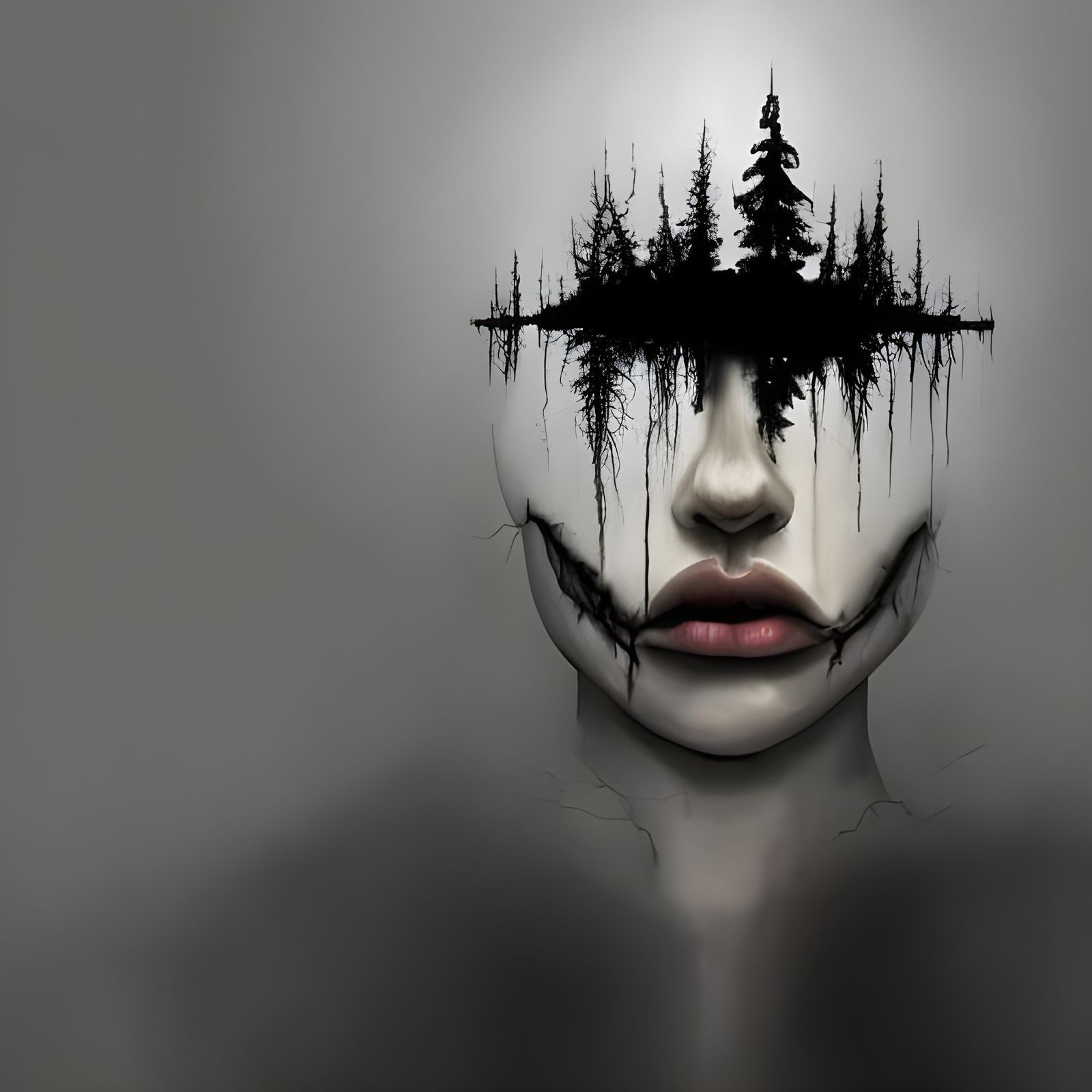 AI adds a Chelsea Grin to a non-horror piece. Calm down, AI.