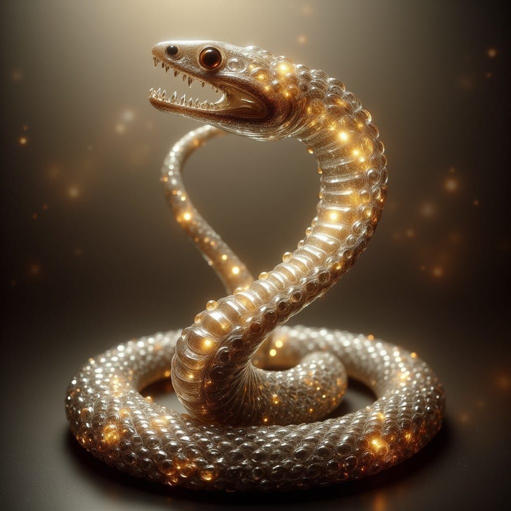 Ethereal Bronze Cobra Challenges Photographer in Golden Hour