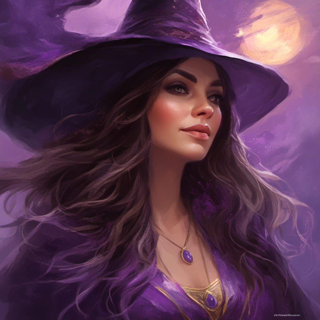 Rosie Purple Witch Selfie