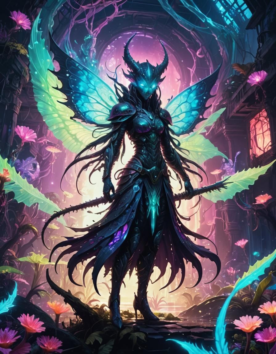 Gelatinous Alien in Extraterrestrial Swamp: Sci-Fi Anime