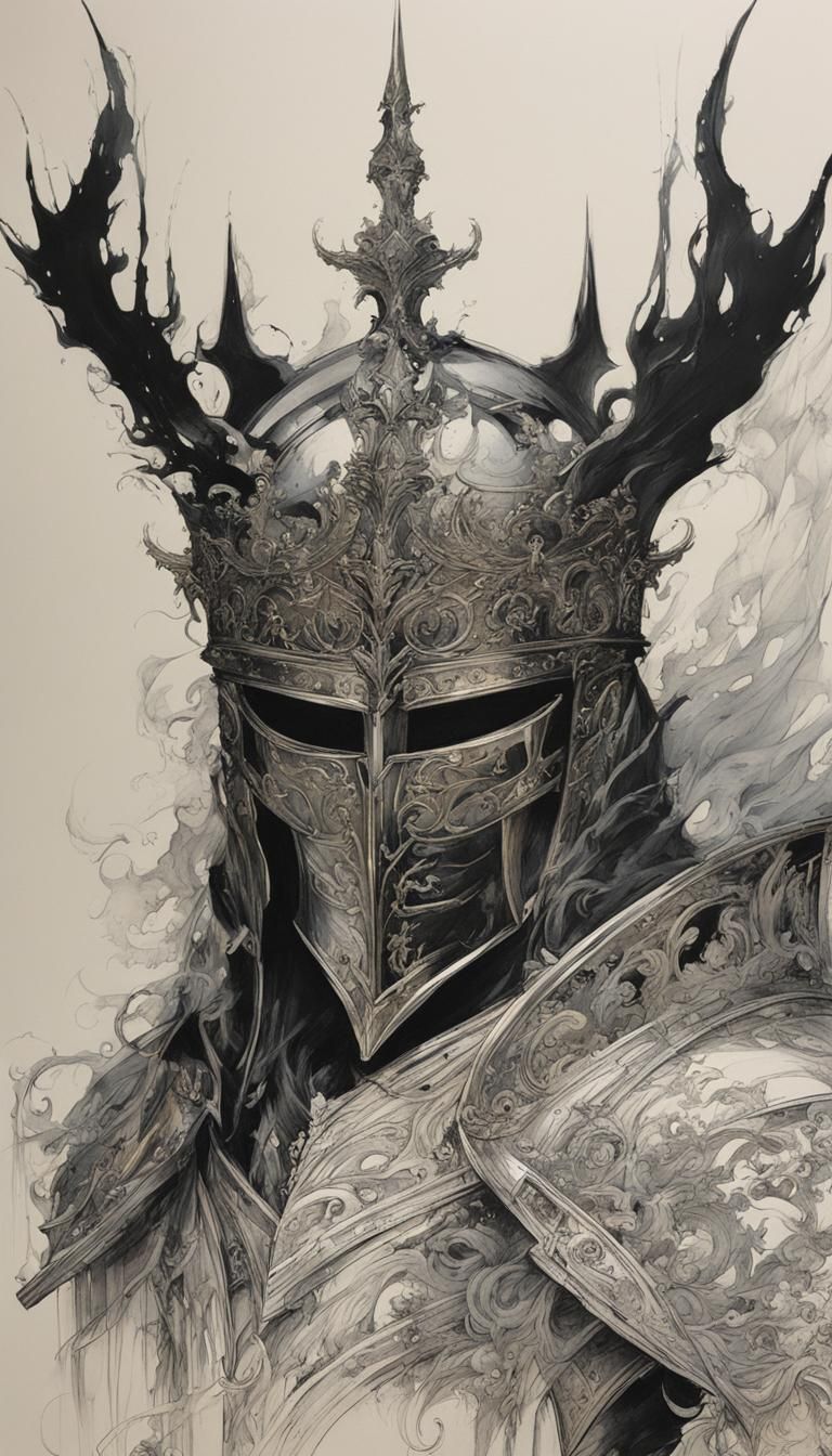 Sinister Knight with Crown in Dichroic Style