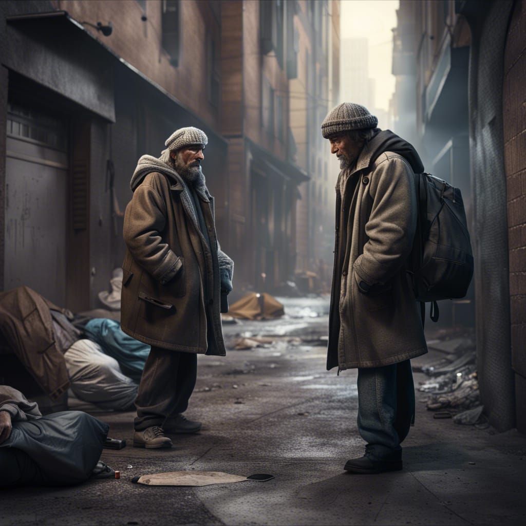 Hyperdetailed Dystopian Alley Scene with Dynamic Lighting