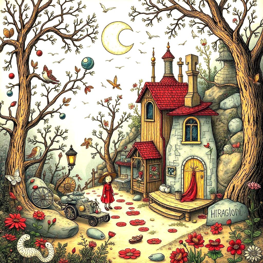 Abstract Illustration with Complementary Colors