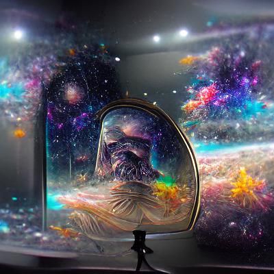 Galactic Wonders Reflected in Astral Mixed Media
