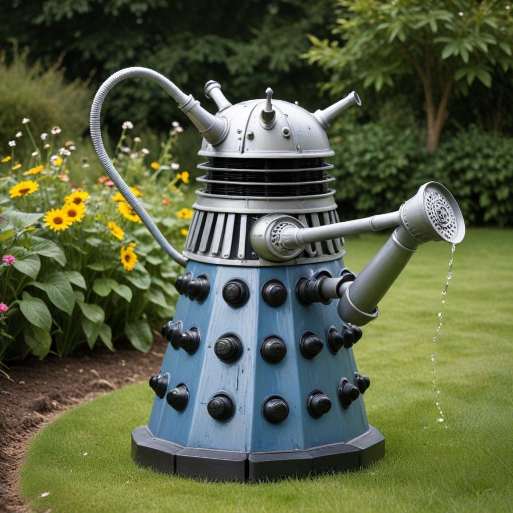Watering can shaped like a dalek