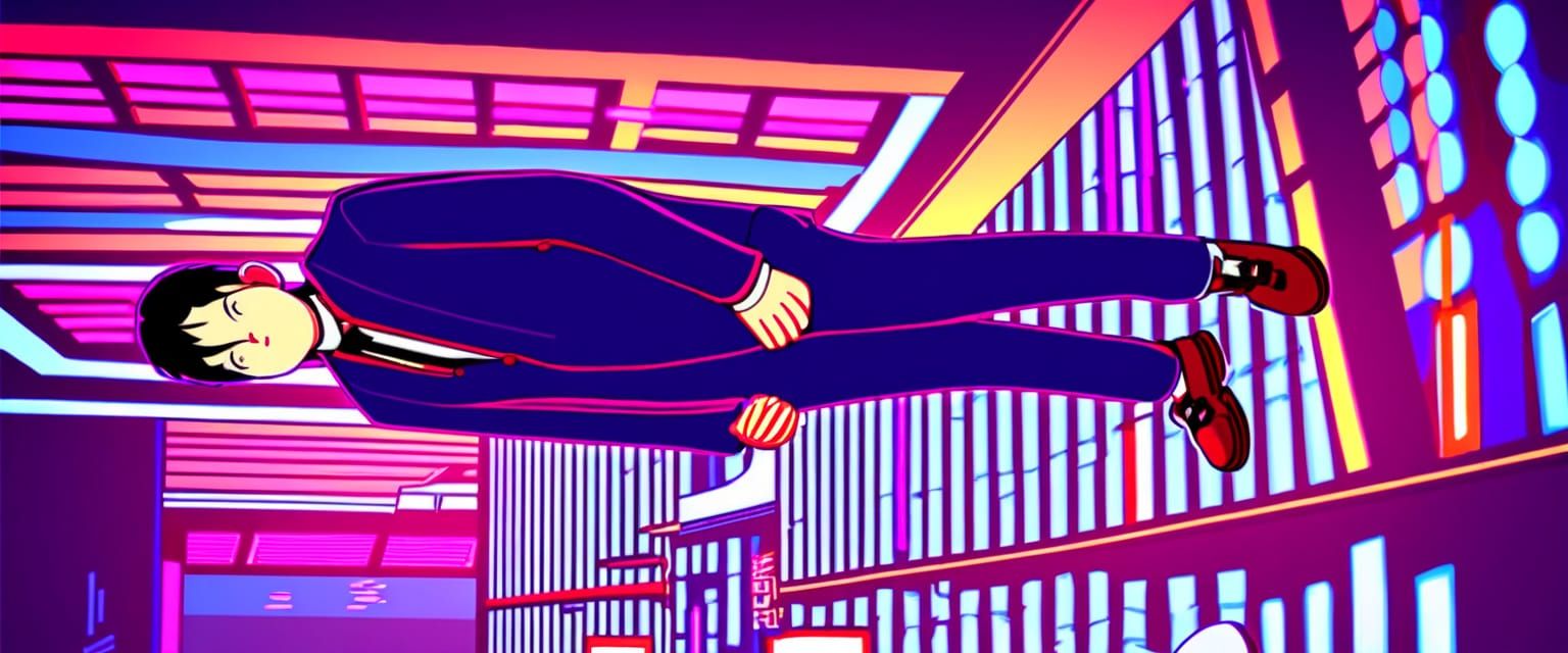 Anime Balloon in Manga Style with Glowing Light