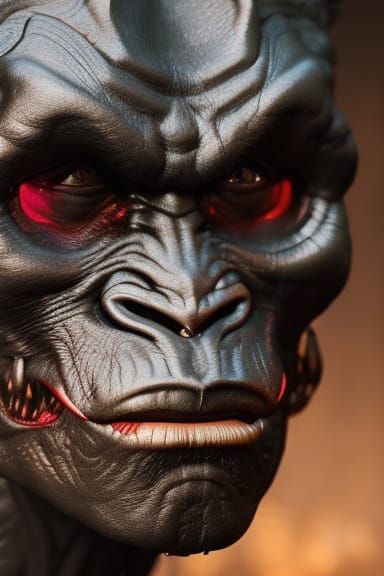 Hyperdetailed Portrait of a Terminator Vampire in Oil Painti...