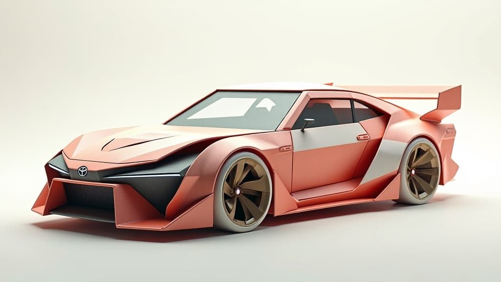 Futuristic Toyota AE86 GR86 Origami Concept Car