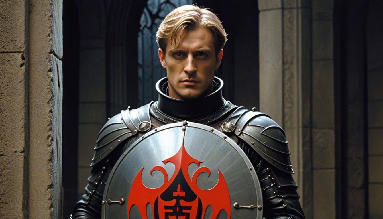 Knight Gawain in German Expressionist Style