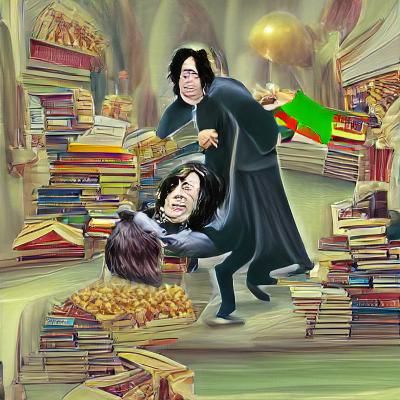 Professor Disciplining Student with Book