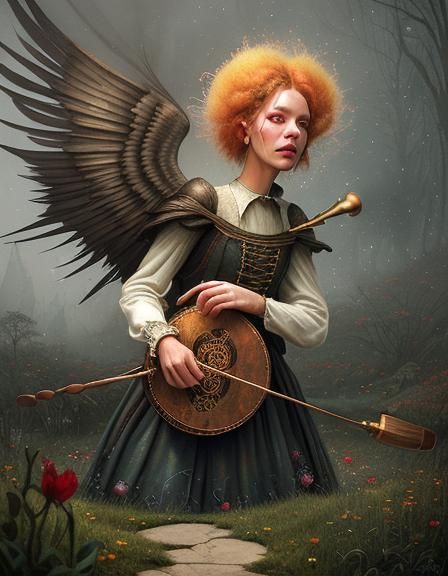 Magical Surreal Biological Dreamscape with Particles