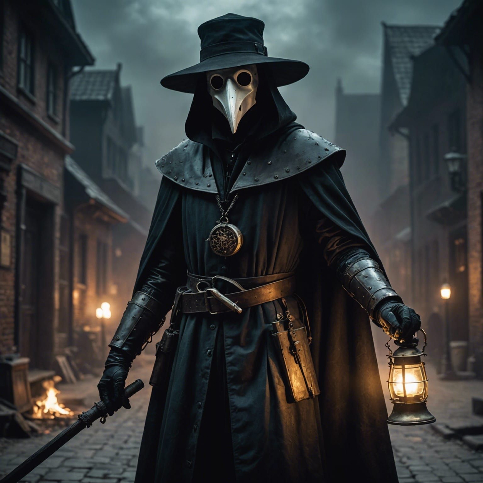 Plague Doctors in Volumetric Lighting