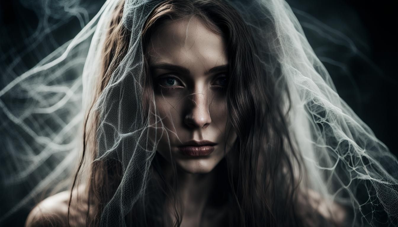 Ghostly Spirit Woman in Ethereal Portrait Photography
