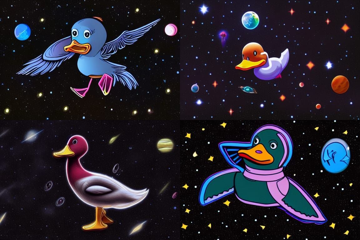 Duck Soaring Through the Cosmos