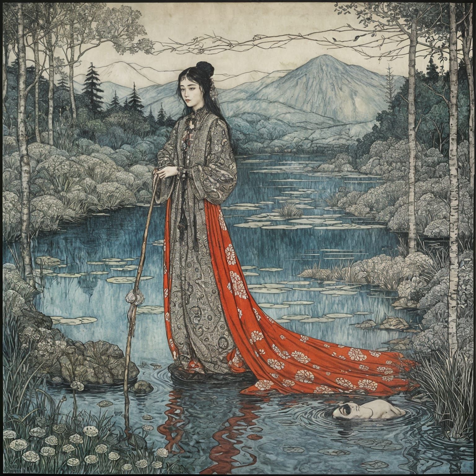 The Lady of the Lake in Vibrant Polka Dots