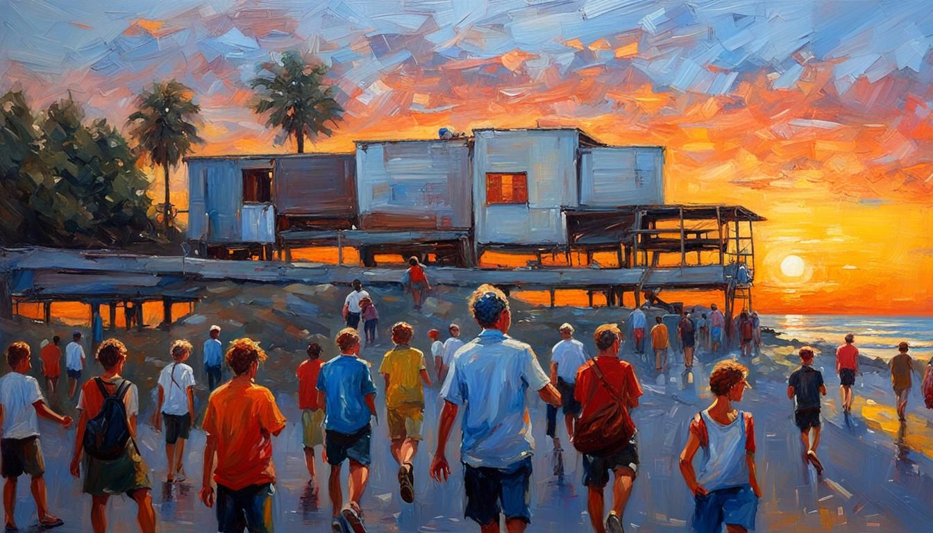 Golden Hour Portrait in Oil Painting Style