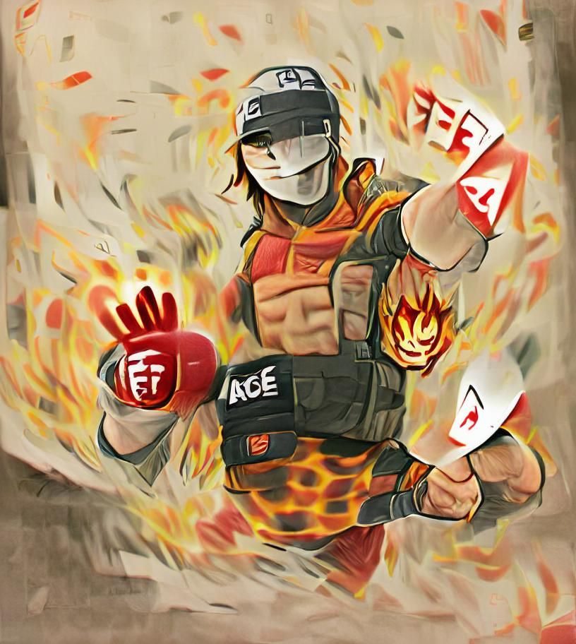 Dynamic Fire Fist Ace Illustration