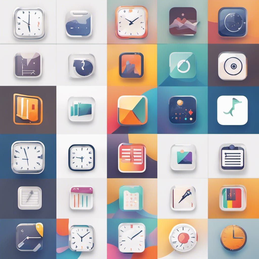 Modern App Icon for Learning with Time Element