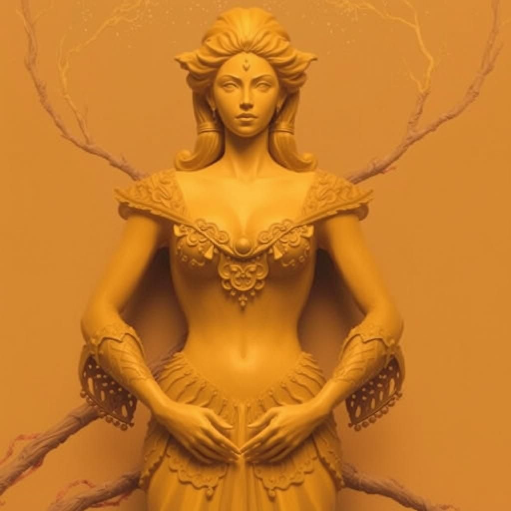 Misty Forest Landscape with Dappled Light