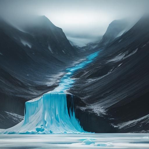 Dramatic Film Still of Melting Ice Caps