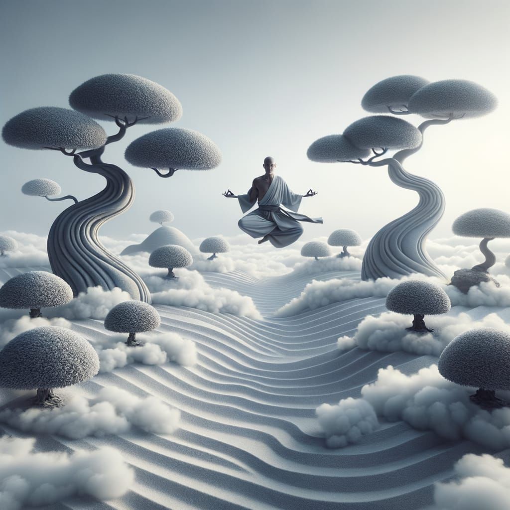 Zen Garden in the Sky: A Meditative Scene