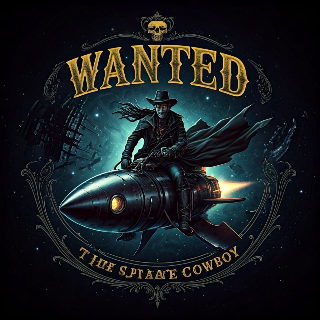 Wanted poster, Haunted, gothic, futuristic, Interstellar, Jo...