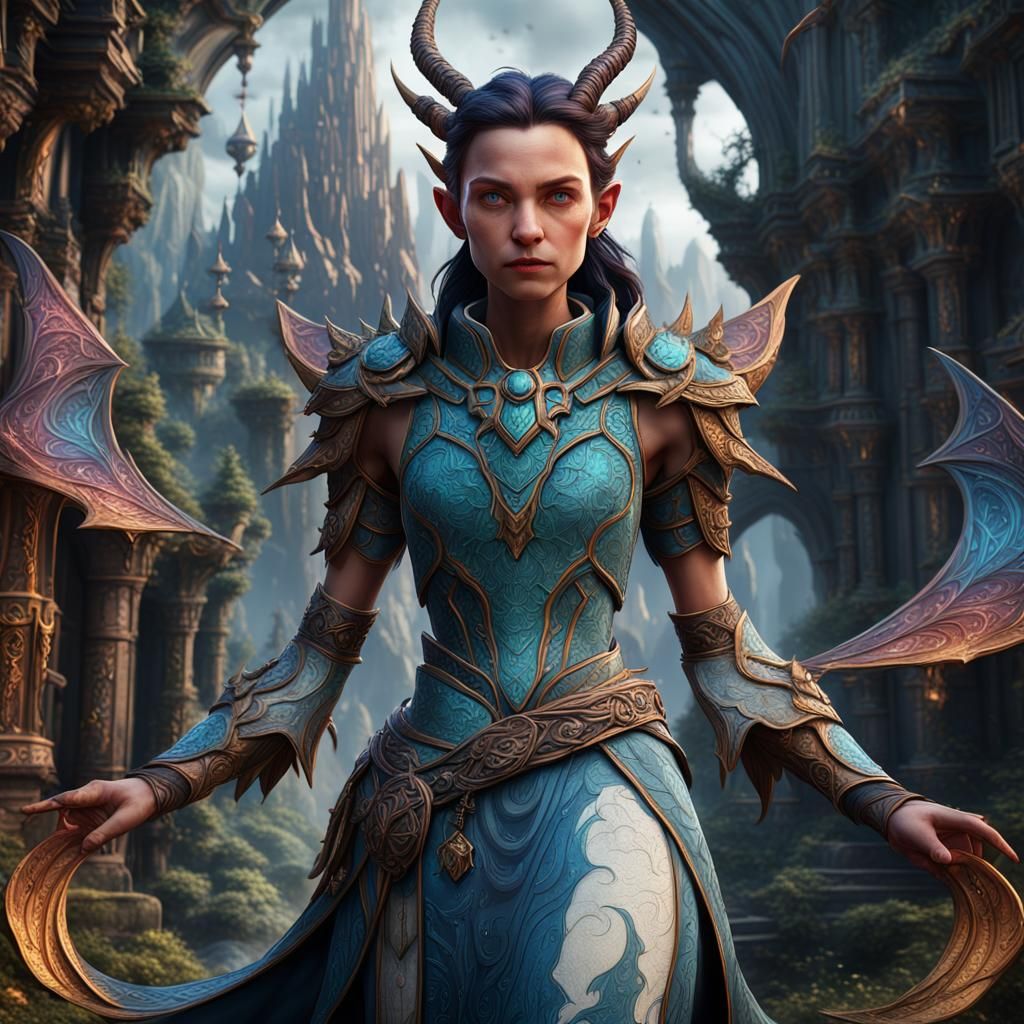 Detailed Fantasy Female Monk Concept Art