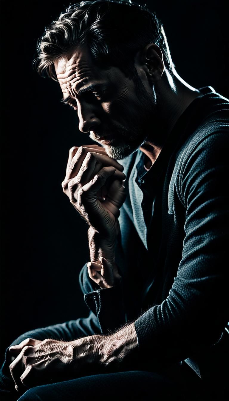 Dramatic Film Still: Man in Shadow