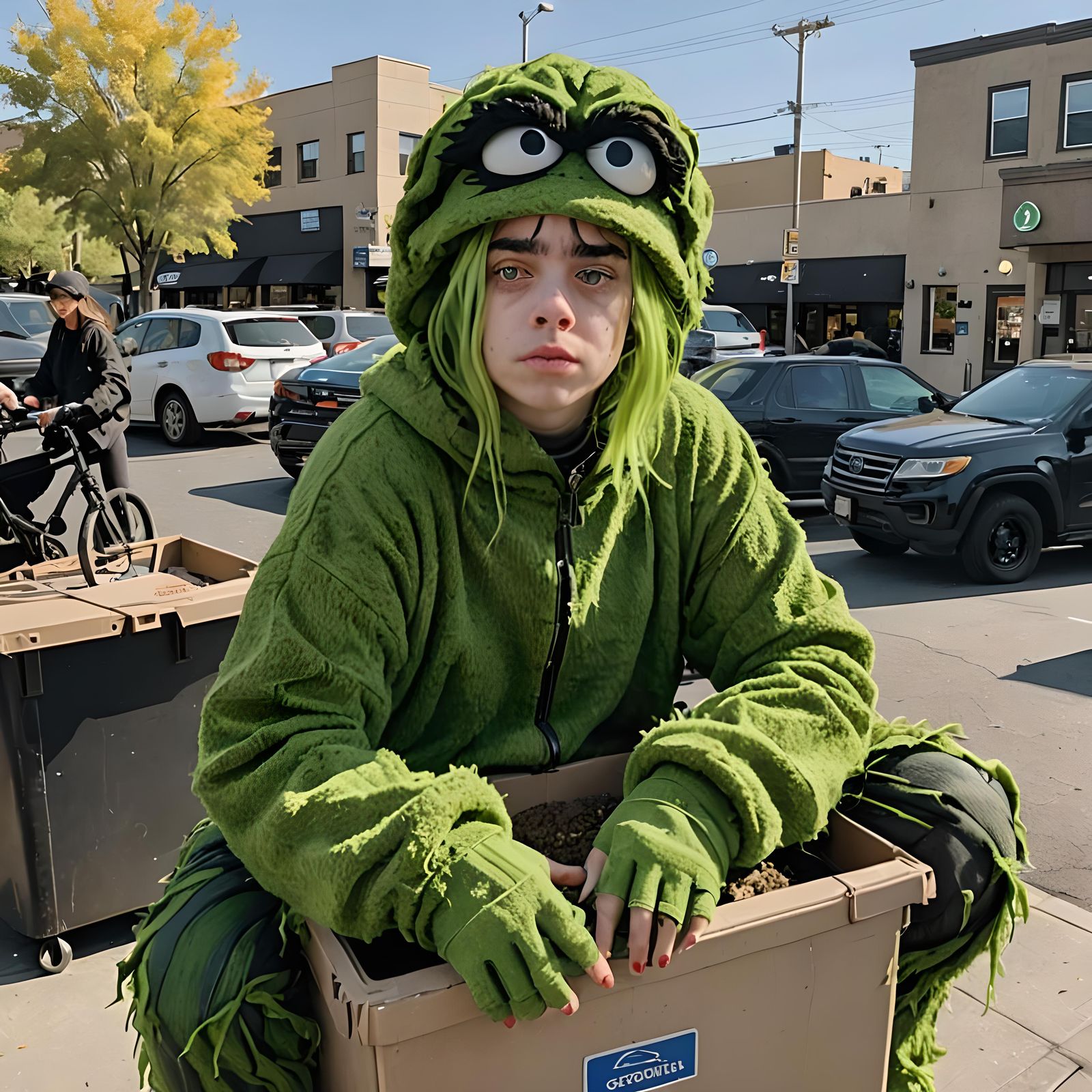 Billie Eilish as Oscar the Grouch