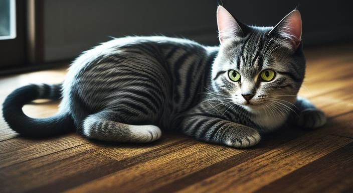 Hyperrealistic Cute Cat with Intricate Coloring Pattern